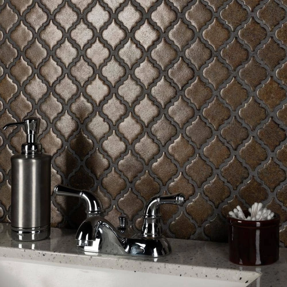 Hudson Tangier Brownstone 12 in. x 12 in. Porcelain Mosaic Tile (10.96 sq. ft. / Case) by Merola Tile - Image 12