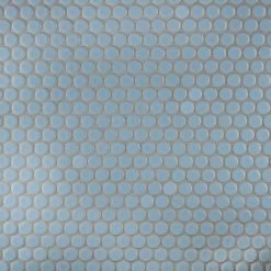 Hudson Penny Round Cashmere Blue 12 in. x 12 in. Porcelain Mosaic Tile (10.74 sq. ft. / Case) by Merola Tile