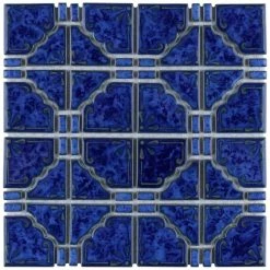 Moonbeam Blue Cloud 12 in. x 12 in. Porcelain Mosaic Tile (9.79 sq. ft. / Case) by Merola Tile