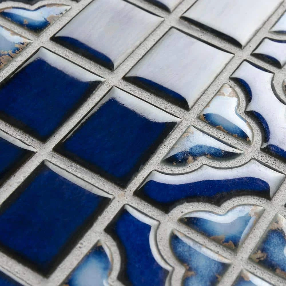 Tower Cobalt Delta 12 in. x 12 in. Porcelain Mosaic Tile (10.63 sq. ft. / Case) by Merola Tile - Image 5