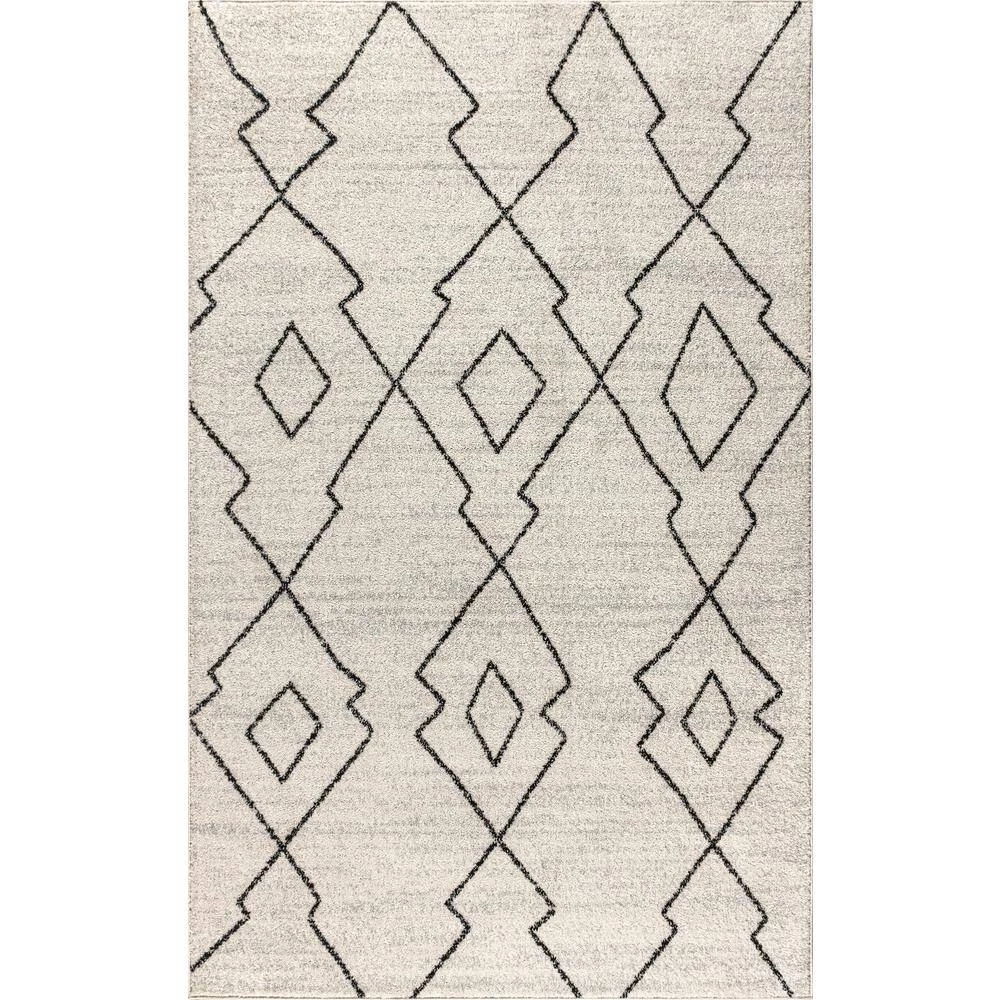 Alia Moroccan Beni Souk Cream/Black 8 ft. x 10 ft. Area Rug by JONATHAN Y - Image 2