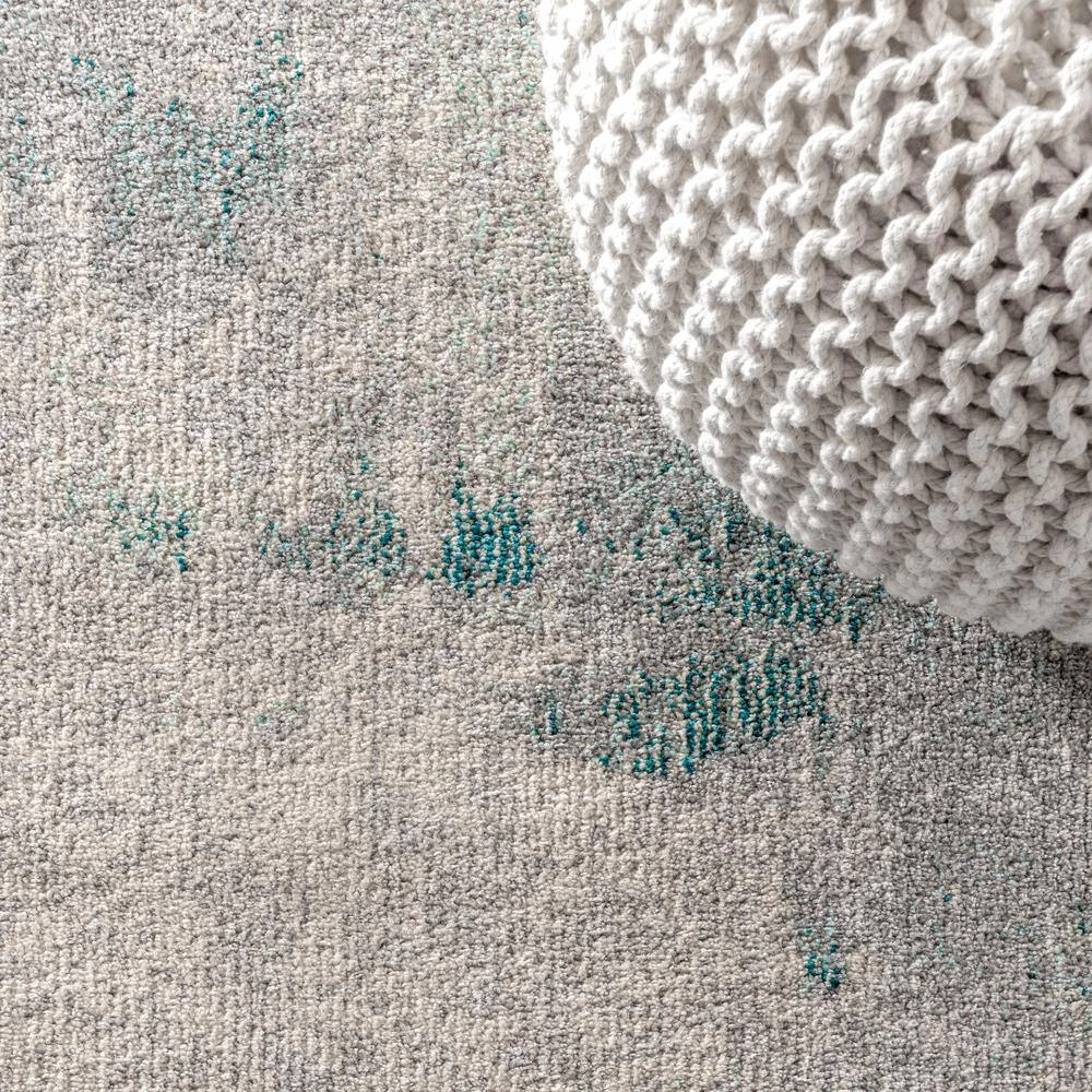 Contemporary Cream/Blue 9 ft. x 12 ft. Area Rug by JONATHAN Y - Image 5