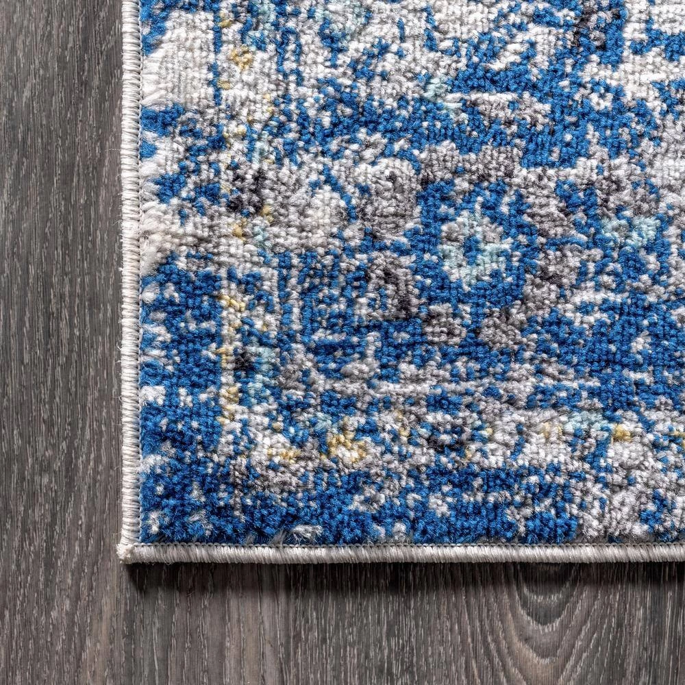 Modern Persian Boho Vintage Medallion Cream/Blue 8 ft. x 10 ft. Area Rug by JONATHAN Y - Image 5