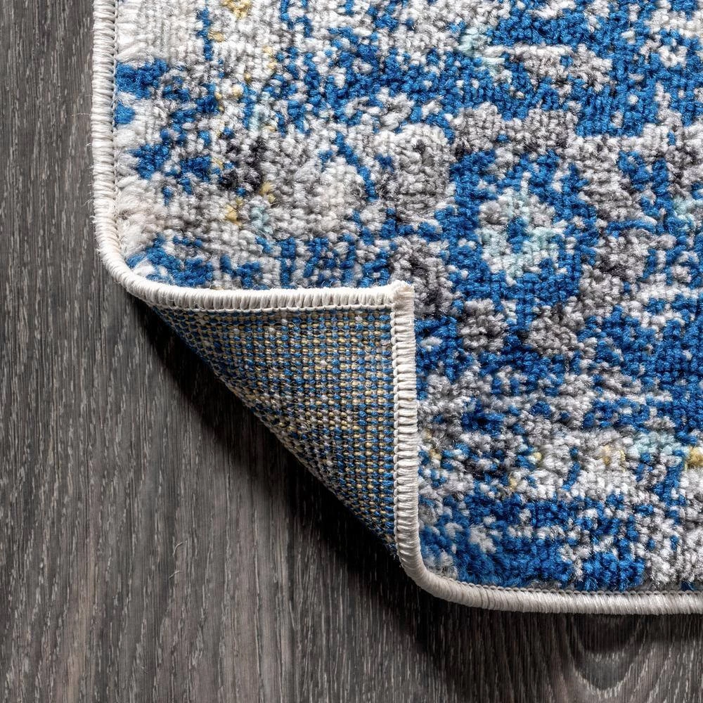 Modern Persian Boho Vintage Medallion Cream/Blue 8 ft. x 10 ft. Area Rug by JONATHAN Y - Image 7