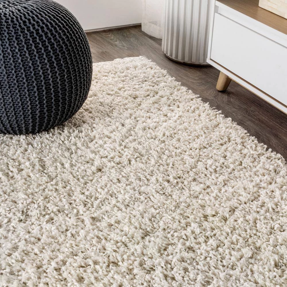 Mercer Shag Plush Cream 8 ft. x 10 ft. Area Rug by JONATHAN Y - Image 7