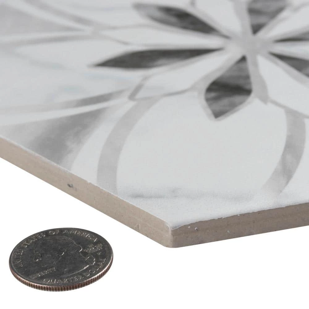 Classico Bardiglio Hex Dahlia Light 7 in. x 8 in. Porcelain Floor and Wall Tile (7.5 sq. ft./Case) by Merola Tile - Image 7