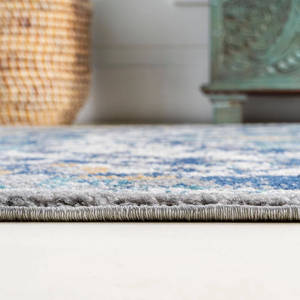 Anaise Ornate Dark Blue/Gray 8 ft. x 10 ft. Boho Medallion Area Rug by JONATHAN Y - Image 9