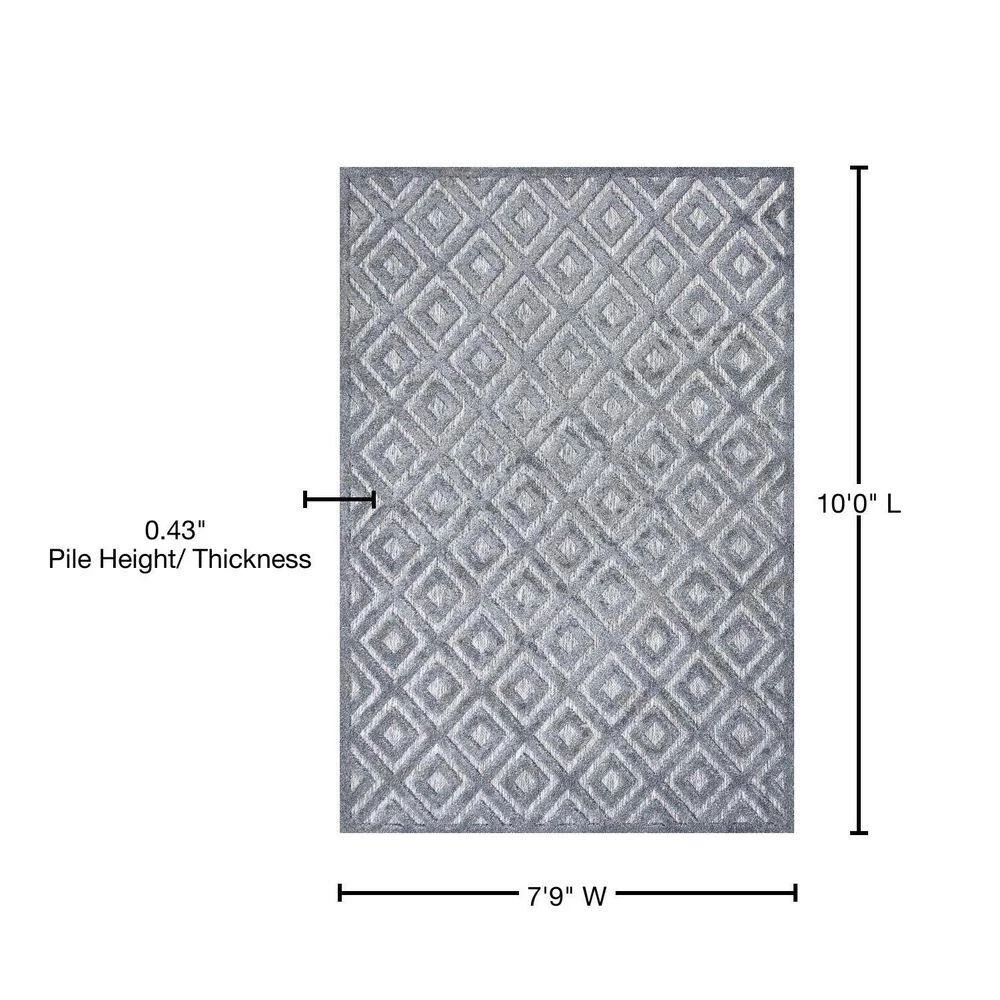 Portmany Neutral Diamond Trellis Dark Gray 8 ft. x 10 ft. Indoor/Outdoor Area Rug by JONATHAN Y - Image 13