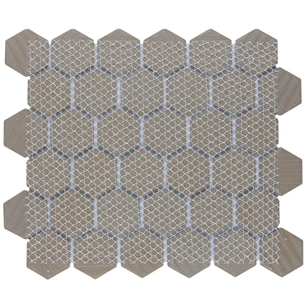 Hudson 2 in. Due Hex Denim Blue 11-1/4 in. x 12-1/2 in. Porcelain Mosaic Tile (9.97 sq. ft. /Case) by Merola Tile - Image 8