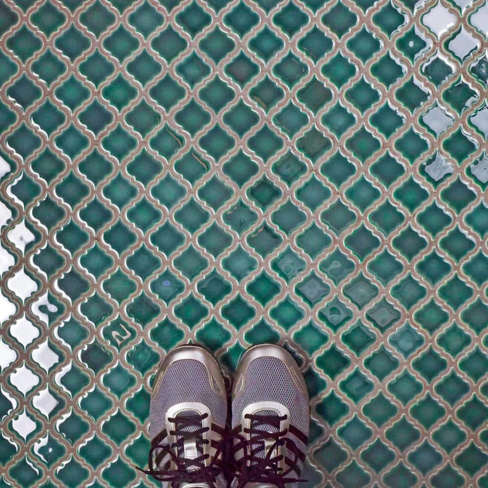 Hudson Tangier Emerald 12 in. x 12 in. Porcelain Mosaic Tile (10.96 sq. ft. / Case) by Merola Tile - Image 10