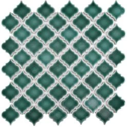 Hudson Tangier Emerald 12 in. x 12 in. Porcelain Mosaic Tile (10.96 sq. ft. / Case) by Merola Tile