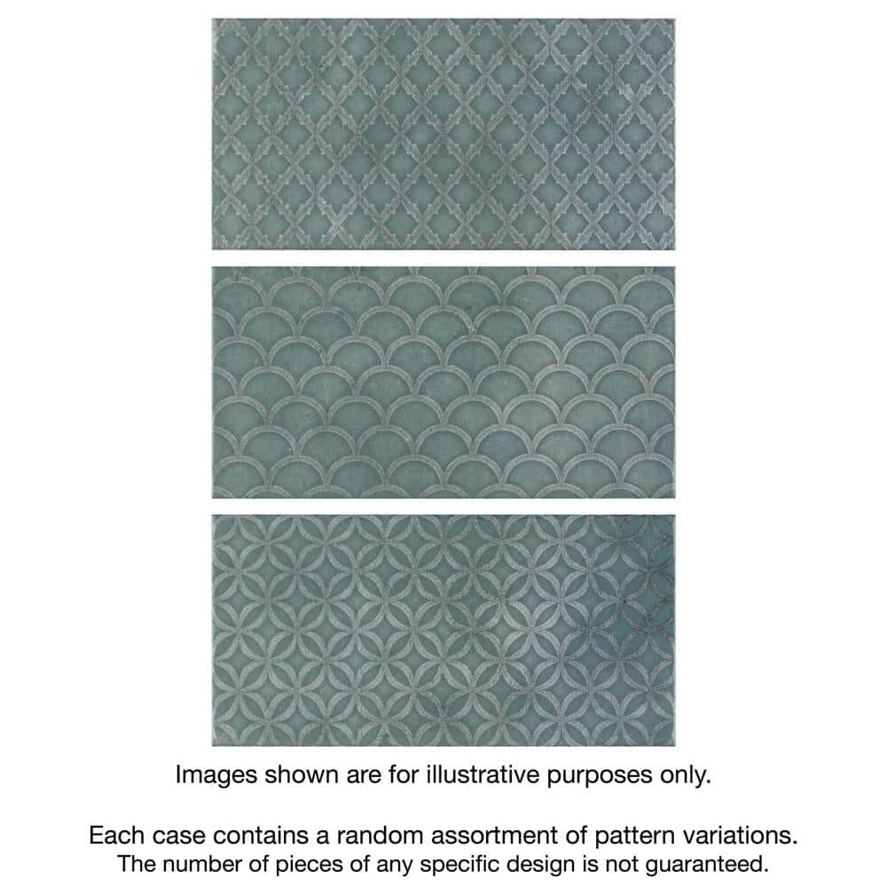 Camden Decor Emerald 4 in. x 8 in. Ceramic Wall Tile (11.5 sq. ft./Case) by Merola Tile - Image 2