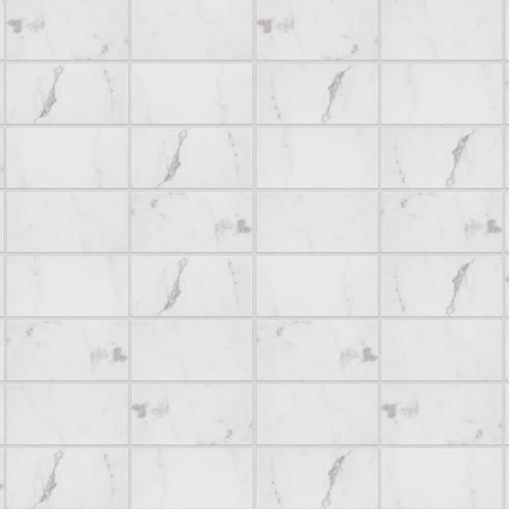 Classico Carrara Glossy 3 in. x 6 in. Ceramic Wall Tile (5.72 sq. ft./Case) by Merola Tile - Image 13