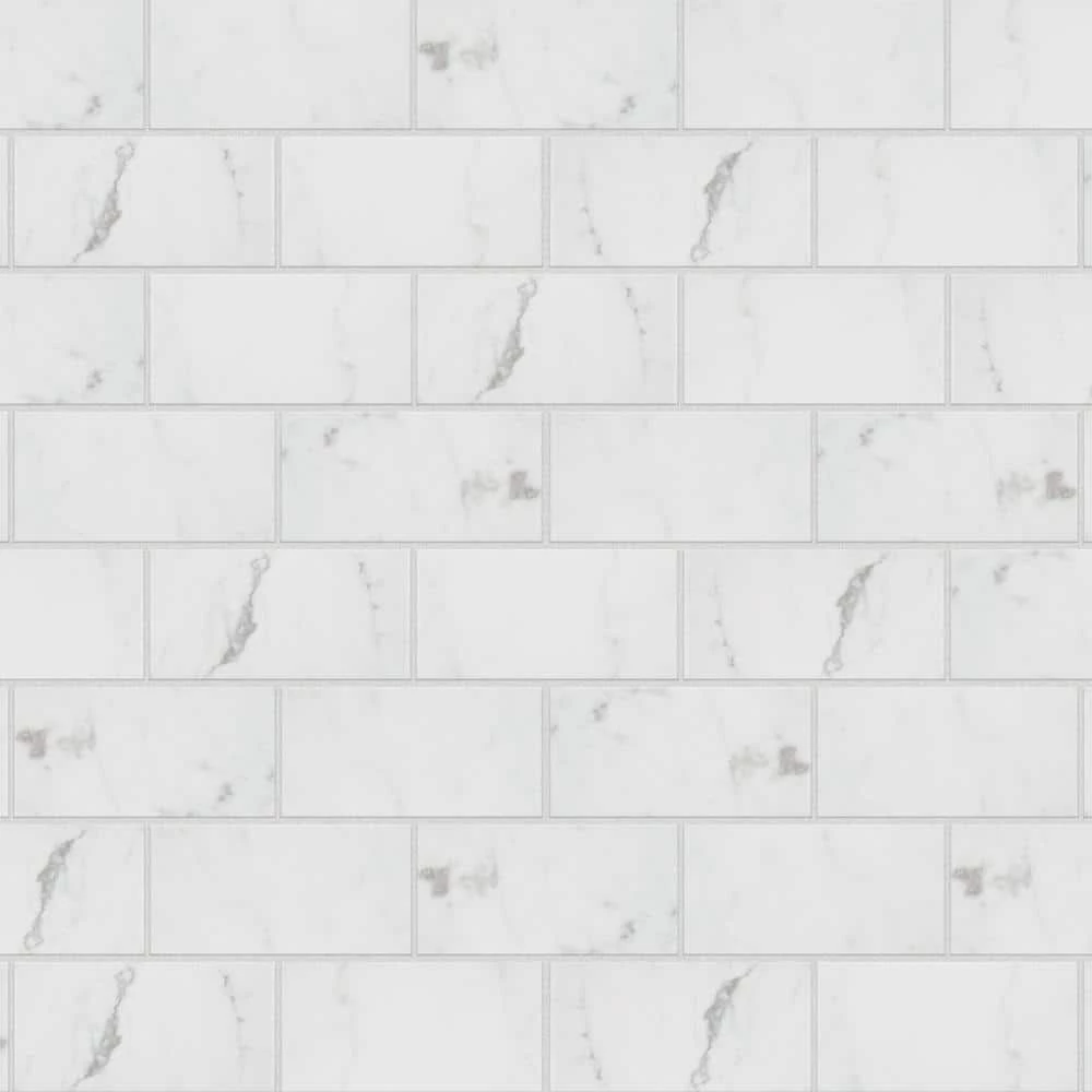 Classico Carrara Glossy 3 in. x 6 in. Ceramic Wall Tile (5.72 sq. ft./Case) by Merola Tile - Image 12