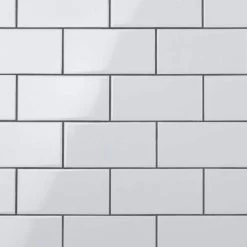 Crown Heights 3 in. x 6 in. Glossy White Ceramic Wall Tile (6.03 sq. ft. /Case) by Merola Tile