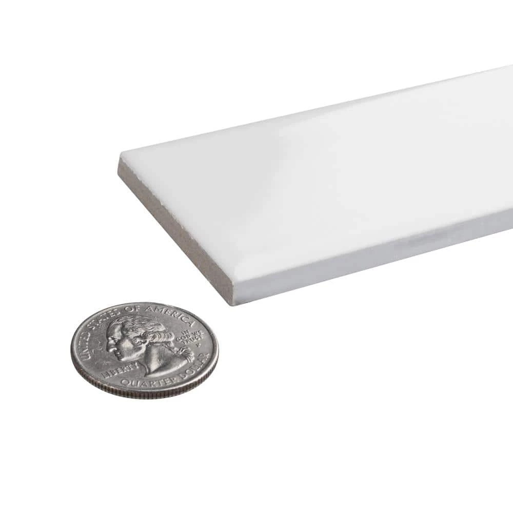 Metro Soho Subway Glossy White 1-3/4 in. x 7-3/4 in. Porcelain Floor and Wall Tile (3.0 sq. ft./Case) by Merola Tile - Image 5