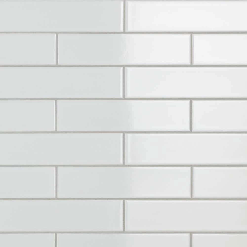Metro Soho Subway Glossy White 1-3/4 in. x 7-3/4 in. Porcelain Floor and Wall Tile (3.0 sq. ft./Case) by Merola Tile - Image 4