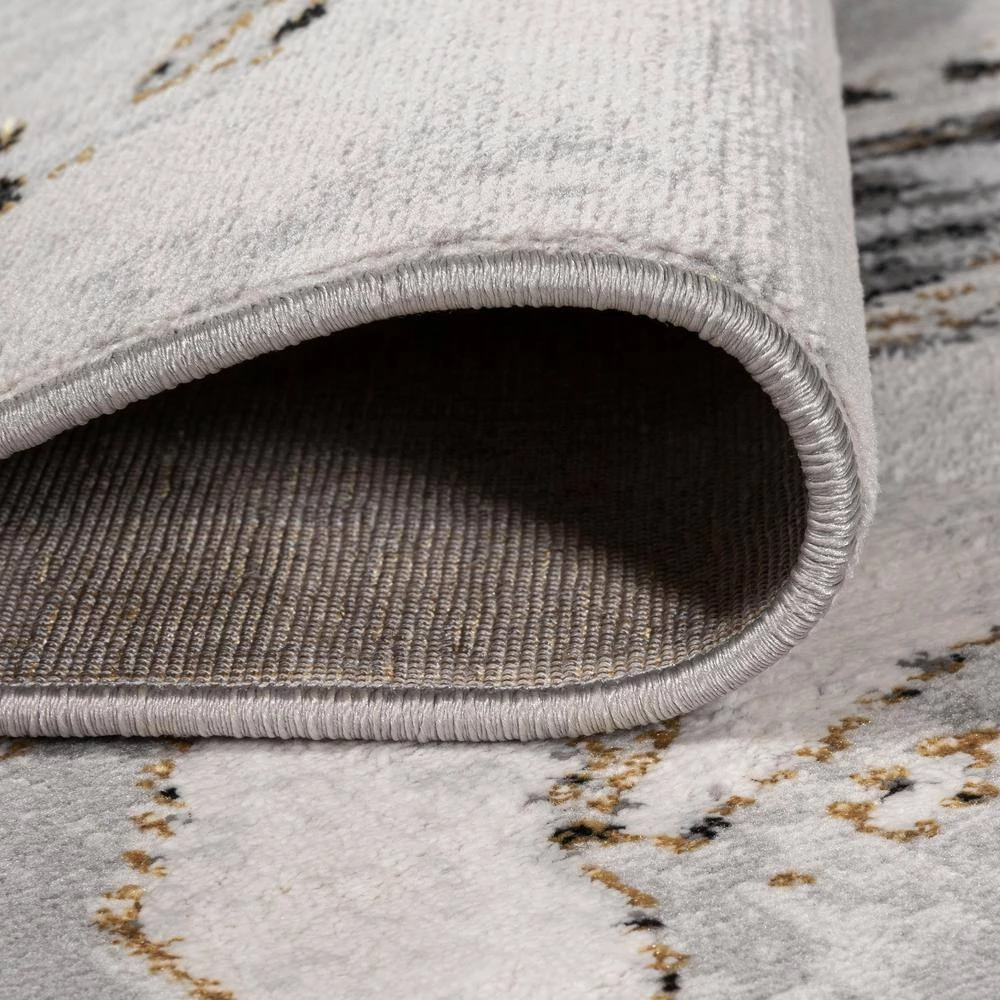 Swirl Marbled Abstract Gray/Black 2 ft. x 8 ft. Runner Rug by JONATHAN Y - Image 7