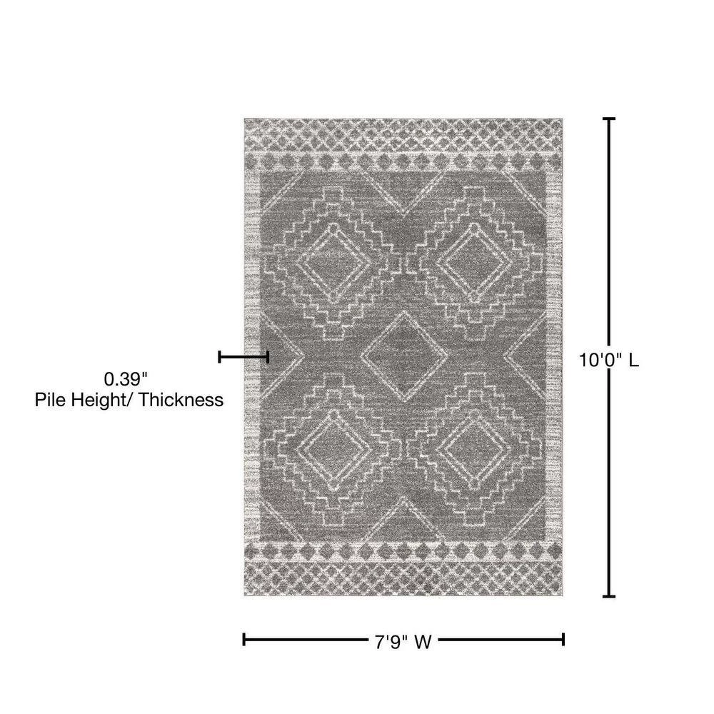 Amir Moroccan Beni Souk Gray/Cream 8 ft. x 10 ft. Area Rug by JONATHAN Y - Image 13