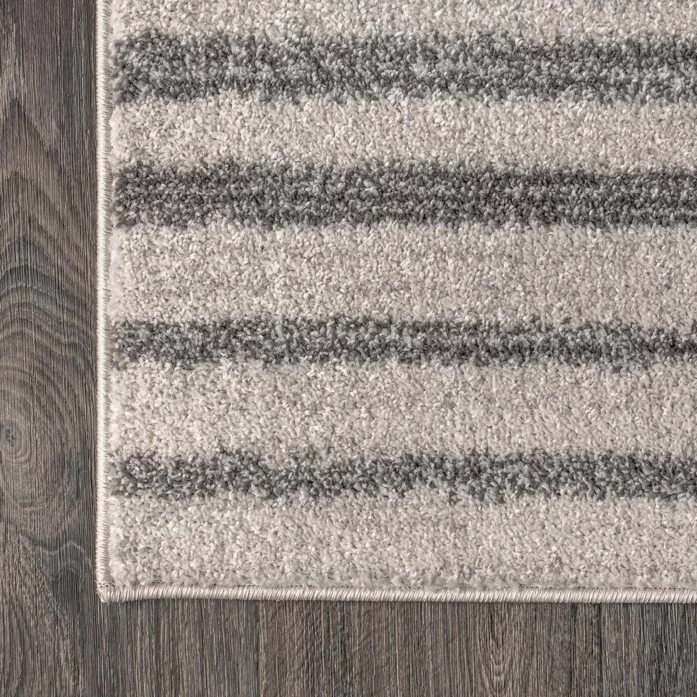 Lyla Offset Stripe Gray/Cream 8 ft. x 10 ft. Area Rug by JONATHAN Y - Image 10
