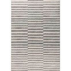 Lyla Offset Stripe Gray/Cream 8 ft. x 10 ft. Area Rug by JONATHAN Y