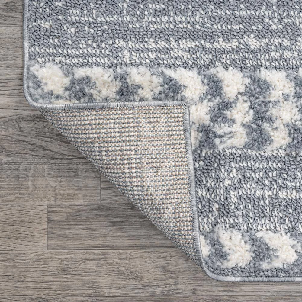 Sofie Gray/Cream 5 ft. x 8 ft. Moroccan Trellis High-Low Area Rug by JONATHAN Y - Image 10