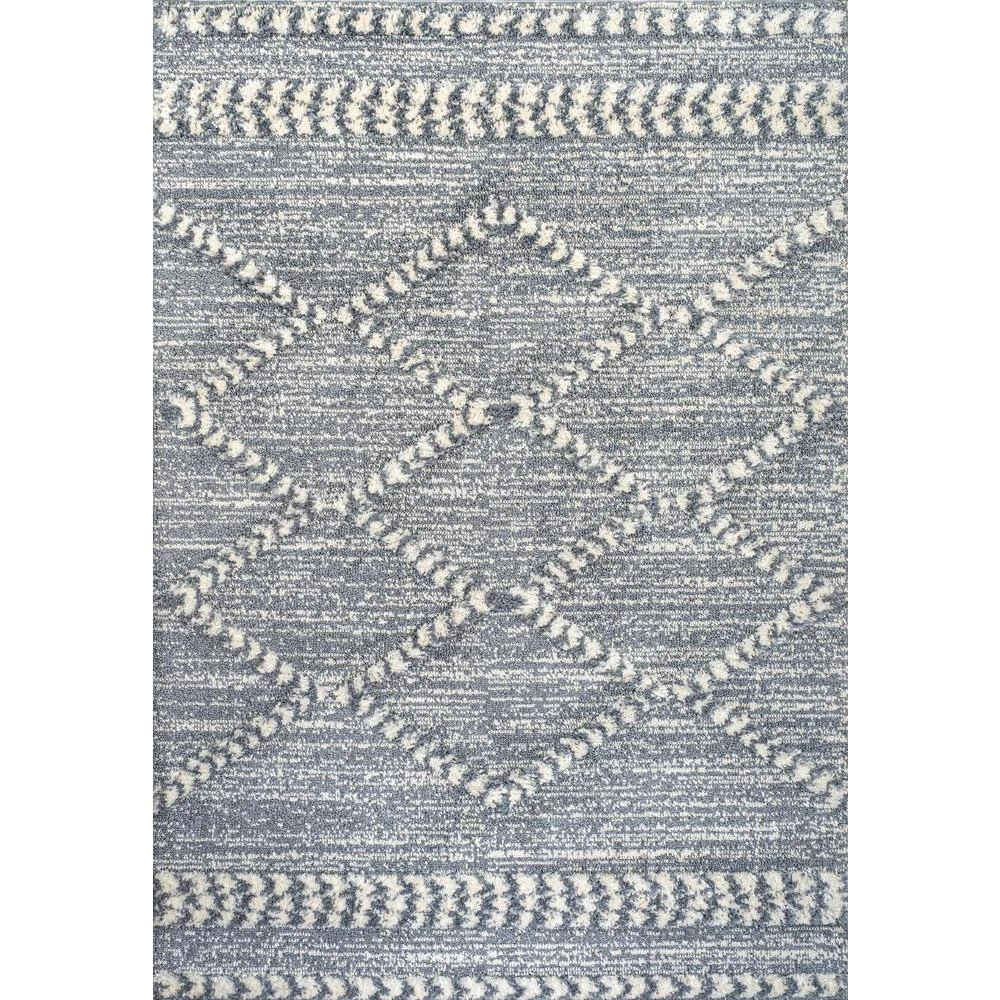 Sofie Gray/Cream 5 ft. x 8 ft. Moroccan Trellis High-Low Area Rug by JONATHAN Y - Image 2