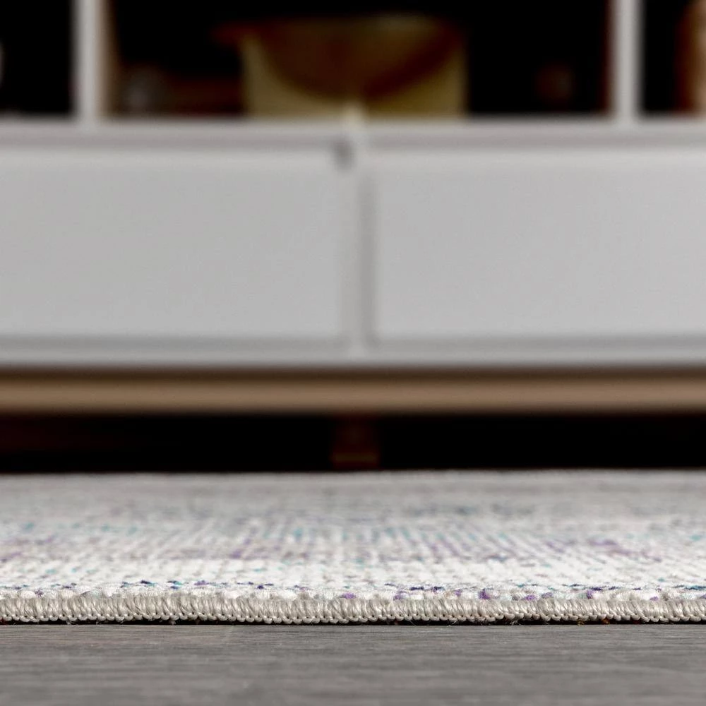 Ankara Vintage Medallion Gray/Ivory 7 ft. 9 in. x 10 ft. Area Rug by JONATHAN Y - Image 9