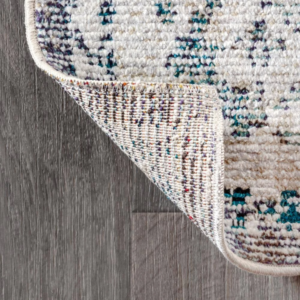 Ankara Vintage Medallion Gray/Ivory 7 ft. 9 in. x 10 ft. Area Rug by JONATHAN Y - Image 6