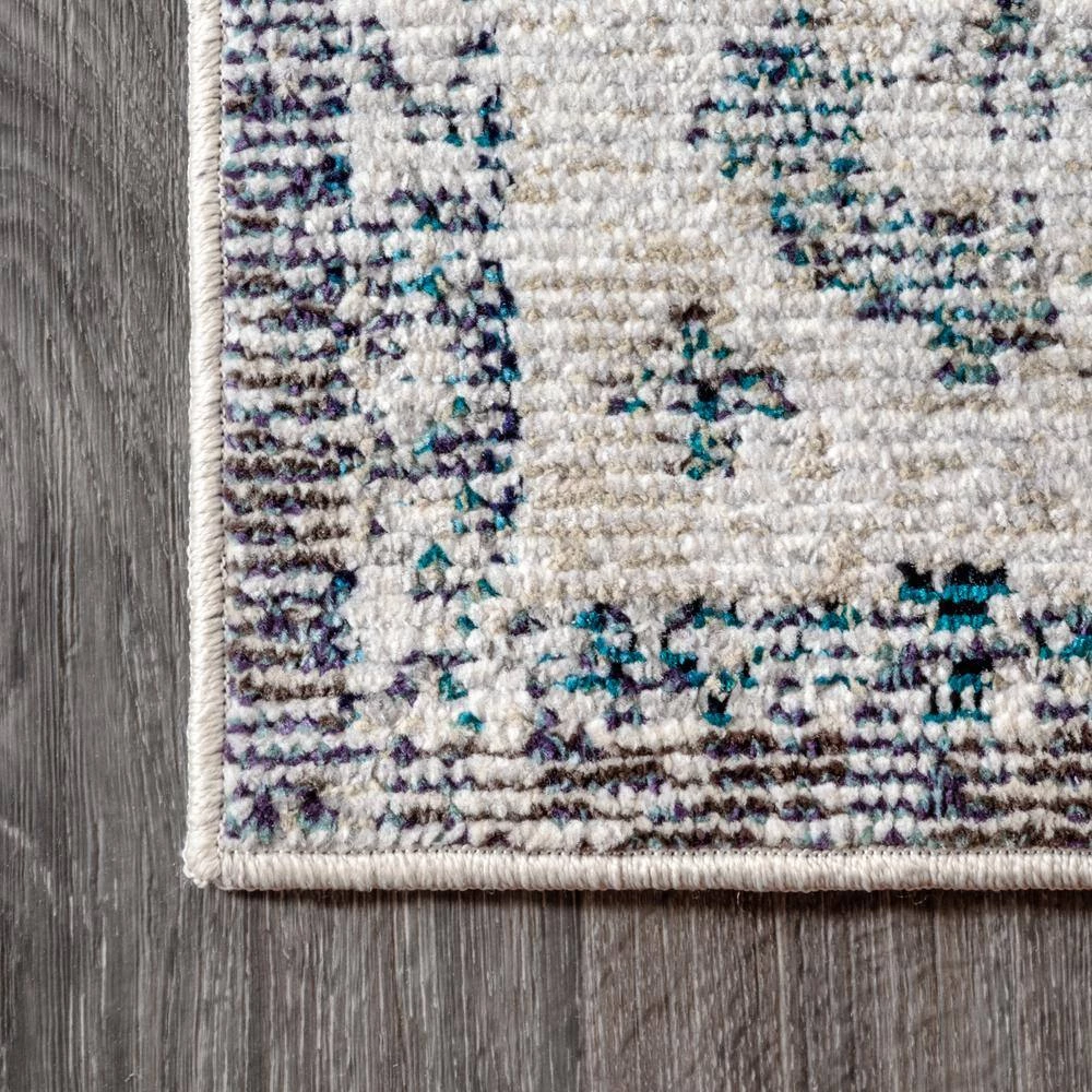 Ankara Vintage Medallion Gray/Ivory 7 ft. 9 in. x 10 ft. Area Rug by JONATHAN Y - Image 8