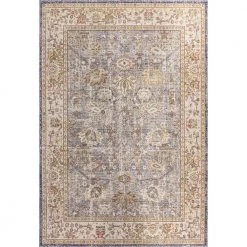 Alba Modern Faded Peshawar Gray/Ivory 7 ft. 9 in. x 10 ft. Area Rug by JONATHAN Y