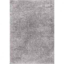 Aydin Solid Plush Shag Gray 3 ft. 11 in. x 6 ft. Area Rug by JONATHAN Y