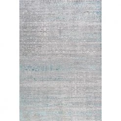 Tidal Modern Strie' Gray/Turquoise 8 ft. x 10 ft. Area Rug by JONATHAN Y