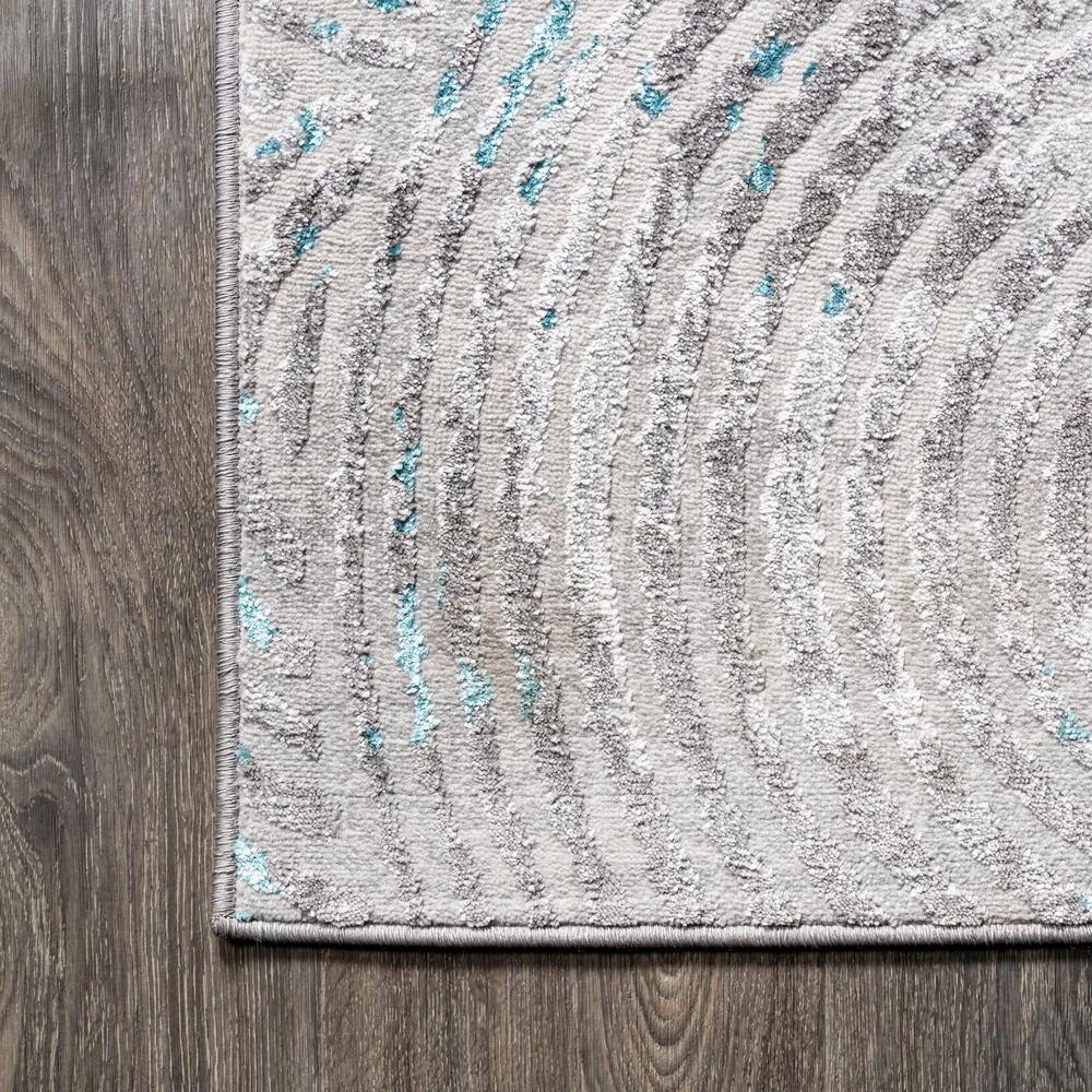 Timeworn Modern Abstract Gray/Turquoise 8 ft. x 10 ft. Area Rug by JONATHAN Y - Image 8