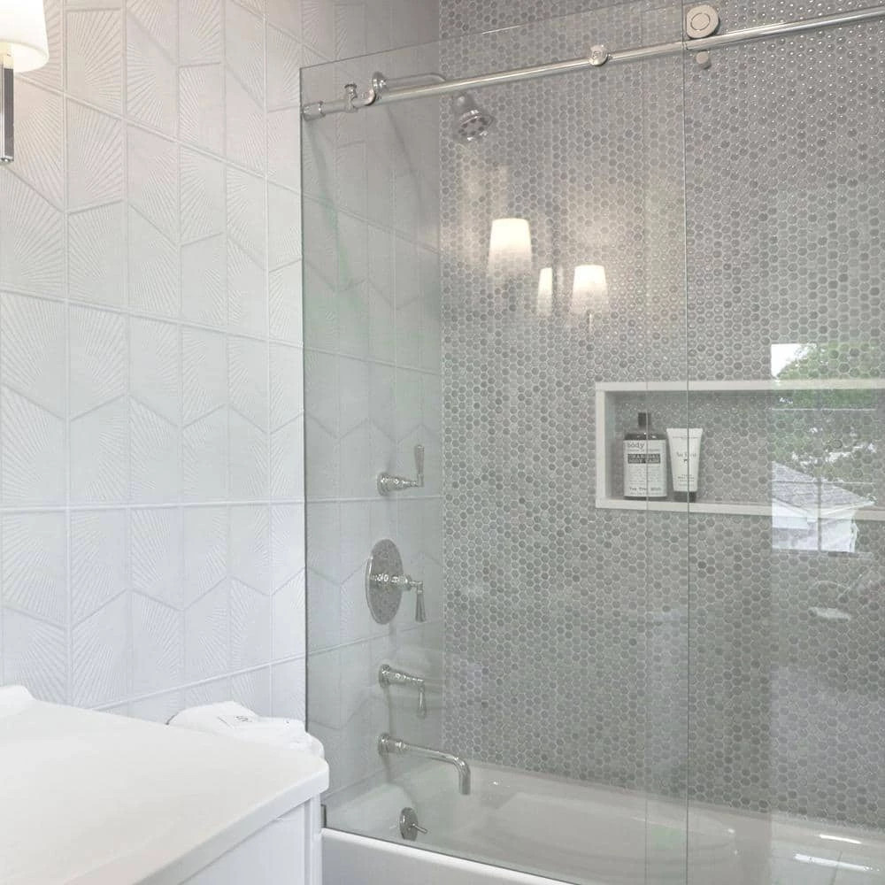 Hudson Penny Round Grey Eye 12 in. x 12 in. Porcelain Mosaic Tile (10.74 sq. ft. / Case) by Merola Tile - Image 11