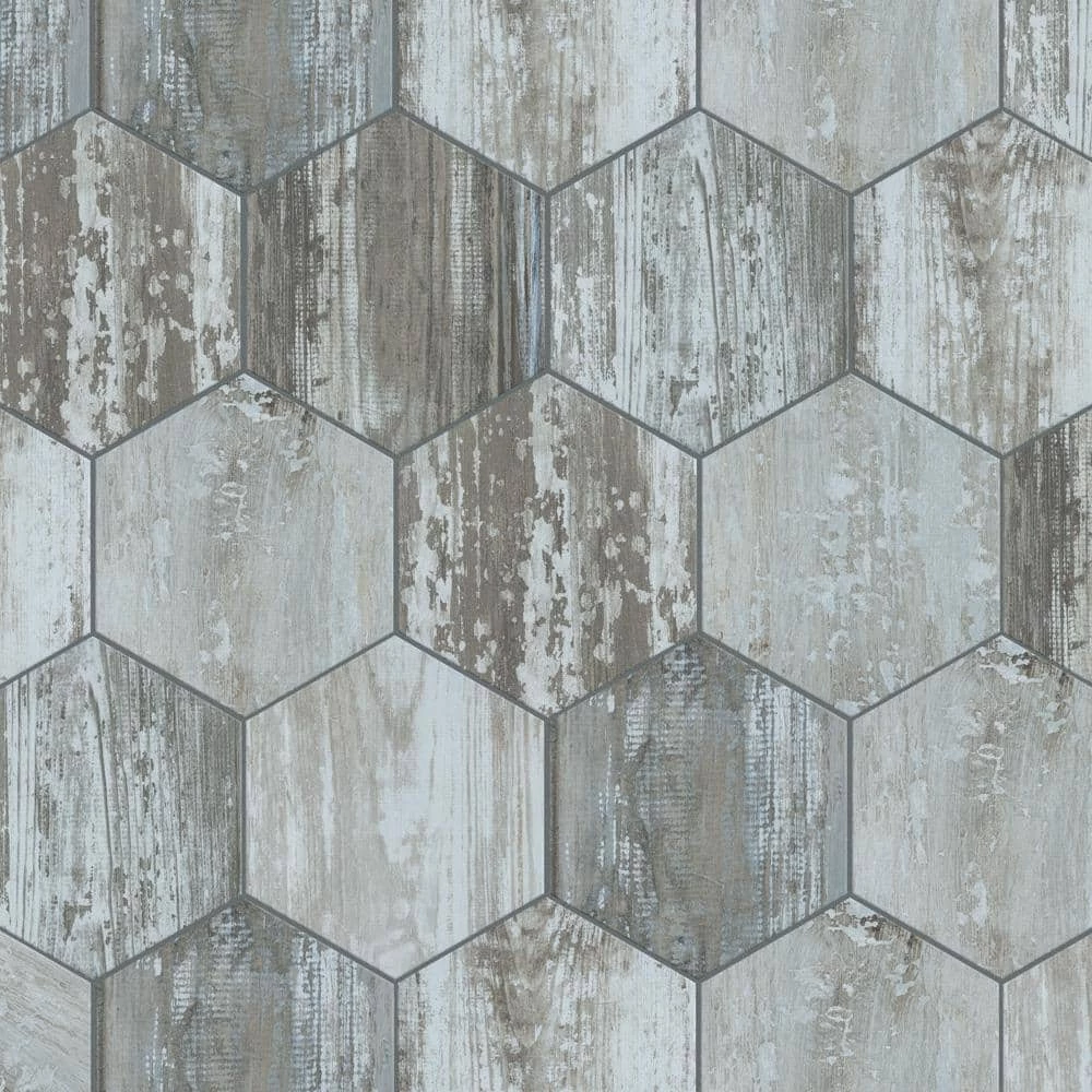 Suomi Hex Grey 8-5/8 in. x 9-7/8 in. Porcelain Floor and Wall Tile (11.56 sq. ft./Case) by Merola Tile - Image 6