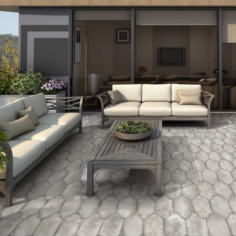 Alhama Provenzal Grey 6-3/8 in. x 12-7/8 in. Porcelain Floor and Wall Tile (8.8 sq. ft. / case) by Merola Tile - Image 2