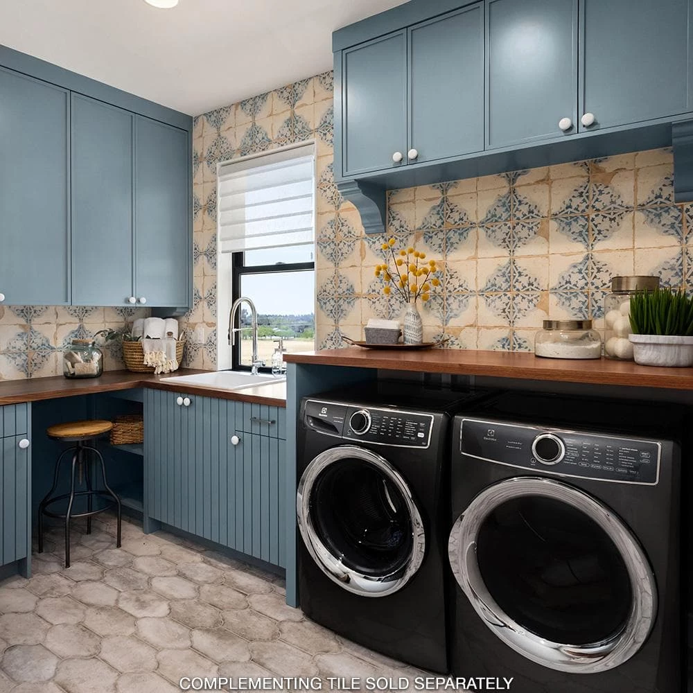 Alhama Provenzal Grey 6-3/8 in. x 12-7/8 in. Porcelain Floor and Wall Tile (8.8 sq. ft. / case) by Merola Tile - Image 10