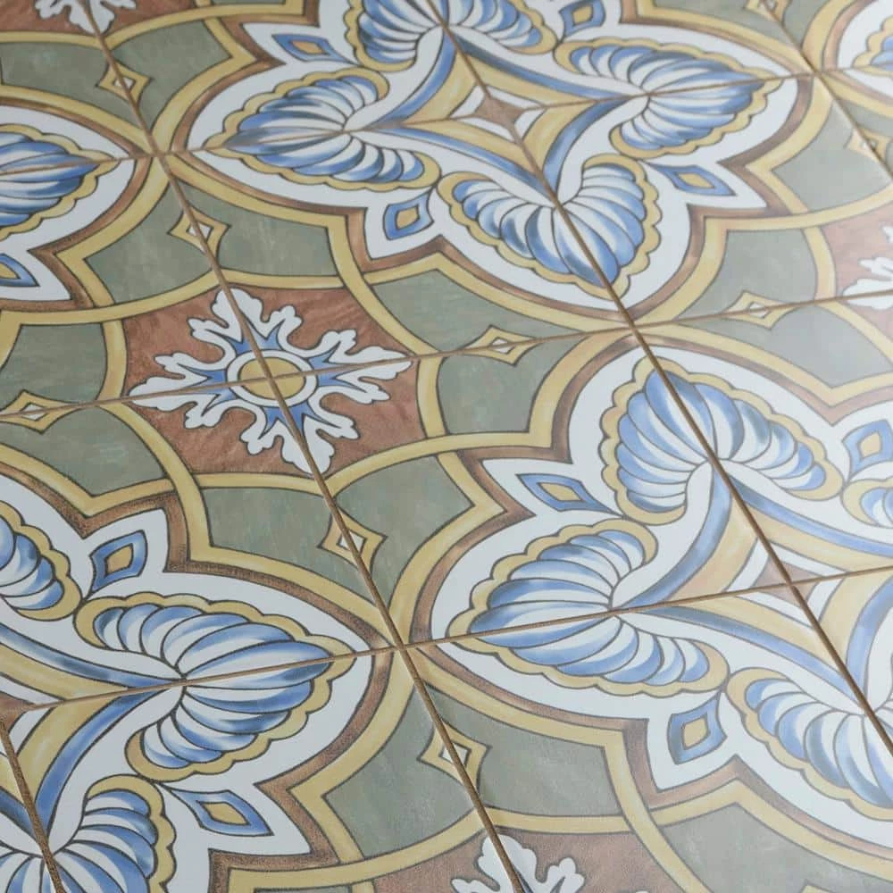 Harmonia Grove Green 13 in. x 13 in. Ceramic Floor and Wall Tile (12.19 sq. ft./Case) by Merola Tile - Image 3