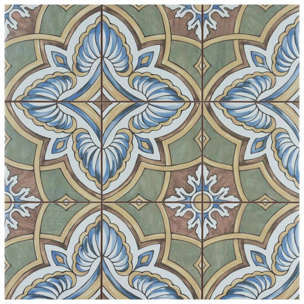 Harmonia Grove Green 13 in. x 13 in. Ceramic Floor and Wall Tile (12.19 sq. ft./Case) by Merola Tile - Image 10