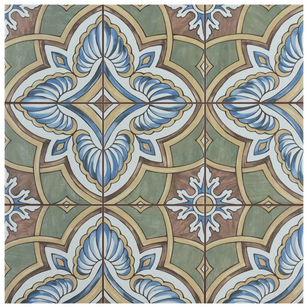 Harmonia Grove Green 13 in. x 13 in. Ceramic Floor and Wall Tile (12.19 sq. ft./Case) by Merola Tile - Image 12