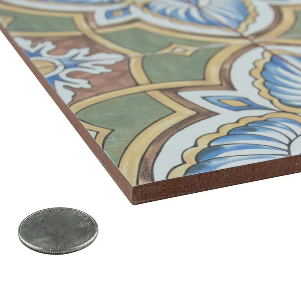 Harmonia Grove Green 13 in. x 13 in. Ceramic Floor and Wall Tile (12.19 sq. ft./Case) by Merola Tile - Image 7