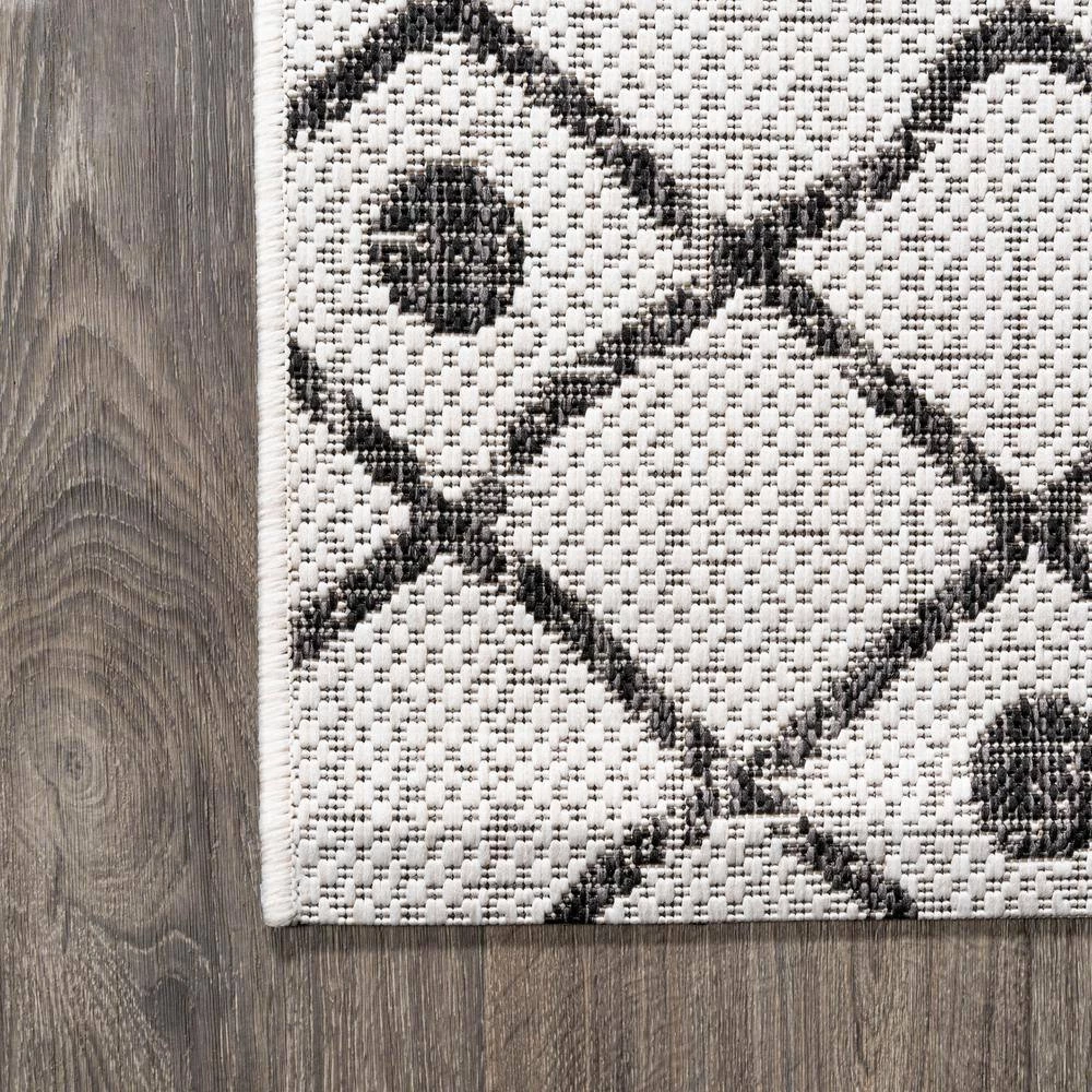 Nokat Modern Bohemian Ivory/Black 8 ft. x 10 ft. Indoor/Outdoor Area Rug by JONATHAN Y - Image 14