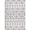 Nokat Modern Bohemian Ivory/Black 8 ft. x 10 ft. Indoor/Outdoor Area Rug by JONATHAN Y