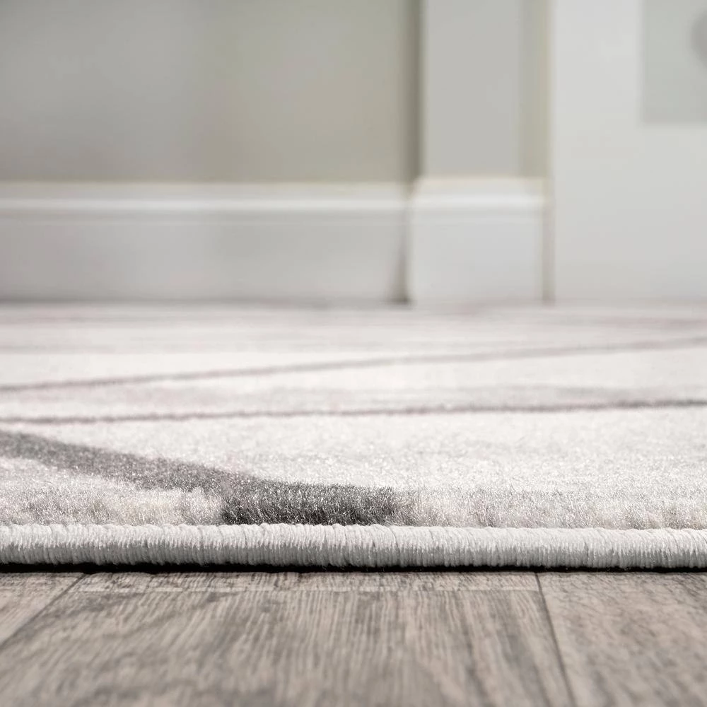 Patras Ivory/Gray 8 ft. x 10 ft. Modern Geometric Marbled Area Rug by JONATHAN Y - Image 11