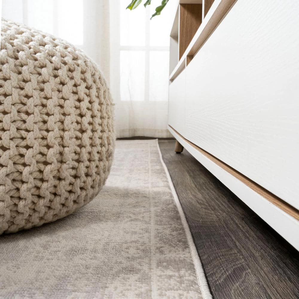 Alhambra Ornate Medallion Modern Ivory 8 ft. x 10 ft. Area Rug by JONATHAN Y - Image 11