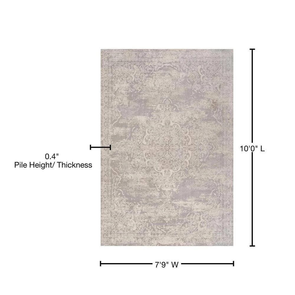 Alhambra Ornate Medallion Modern Ivory 8 ft. x 10 ft. Area Rug by JONATHAN Y - Image 12