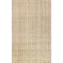 Hiro Hand Woven Chunky Jute Ivory 8 ft. x 10 ft. Area Rug by JONATHAN Y