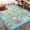 Tribal Love Light Blue/Multi 5 ft. x 8 ft. Geometric Area Rug by JONATHAN Y