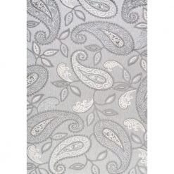 Julien Paisley High-Low Light Gray/Ivory 8 ft. x 10 ft. Indoor/Outdoor Area Rug by JONATHAN Y